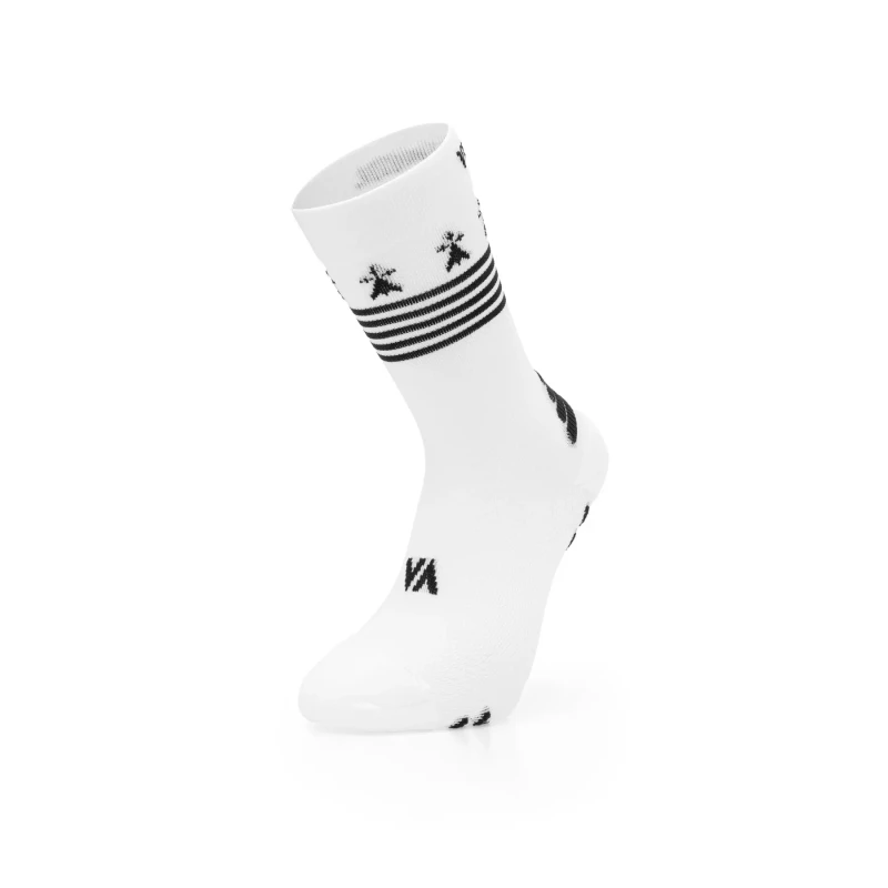 Image of Football Socks Vertical Marin Breton Blanc Unisex 45/47