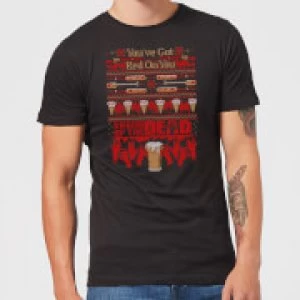 Image of Shaun Of The Dead You've Got Red On You Christmas Mens T-Shirt - Black