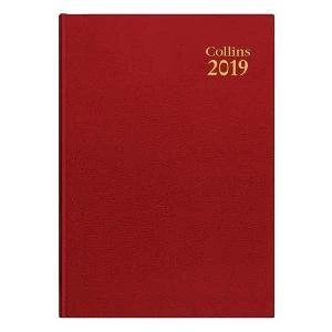 image of Collins 40 A4 2019 Desk Diary Week to View Red Ref 40 Red 2019 40 Red