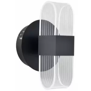 image of Helam Lighting - Helam Bilbao Integrated LED Wall Lamp Black 12cm