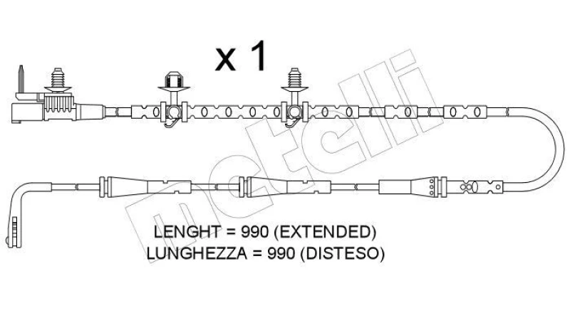 Image of METELLI Brake pad wear sensor METELLI SU.402