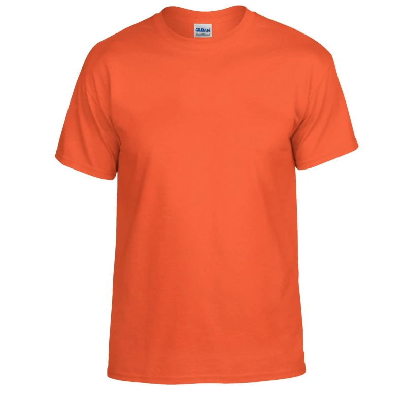 Image of Gildan Mens Plain DryBlend T-Shirt in Orange Size: Medium Orange Male M
