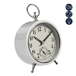 image of Retro Alarm Clock Sweep Movement - White