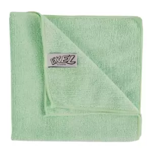 Image of Microfibre Cloths - Pack Of 10 -Green 40x40cm