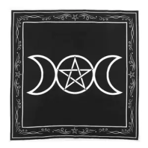 Image of Triple Moon Altar Cloth with White Border