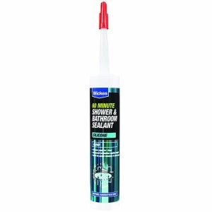 image of Wickes 60 Minute Shower and Bathroom Sealant - Clear 310ml