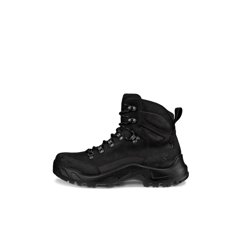 Image of Ecco Offroad 822434 Nubuck Textile Mens Ankle Boots - Black - Size:UK 7.5