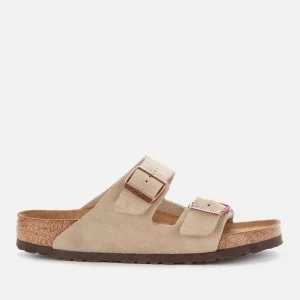 Birkenstock Mens Arizona Sfb Suede Double Strap Sandals - Taupe - EU 41/UK 7.5