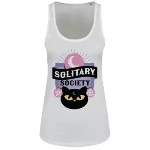 Image of Grindstore Womens/Ladies Solitary Society Tank Top (XXL) (White)