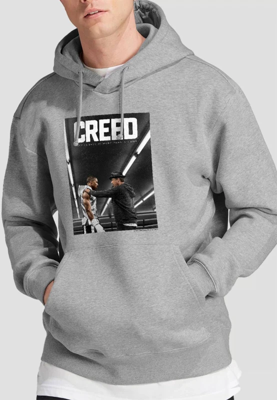 Image of CREED Creed Poster Hoodie, Athletic Heather in Grey Size: large Grey L Unisex 0053207967874