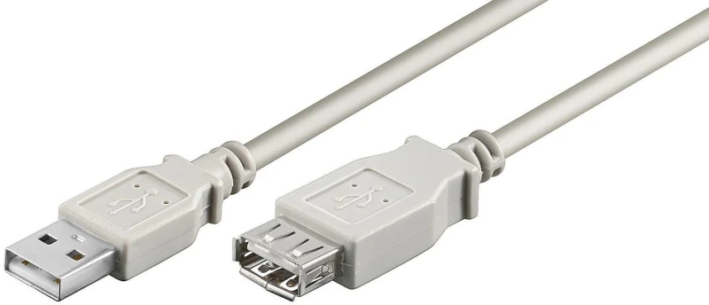 Image of Microconnect USBAAF2 USB cable USB 2.0 1.8 m USB A Grey