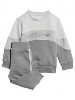 Image of Boys, adidas Originals BX 2.0 Crew Set - Grey, Size 9-12 Months