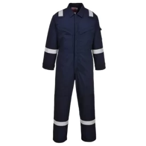 Image of Biz Flame Mens Flame Resistant Antistatic Winter Padded Overall Navy 2XL