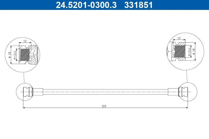 Image of Brake hose ATE 24.5201-0300.3