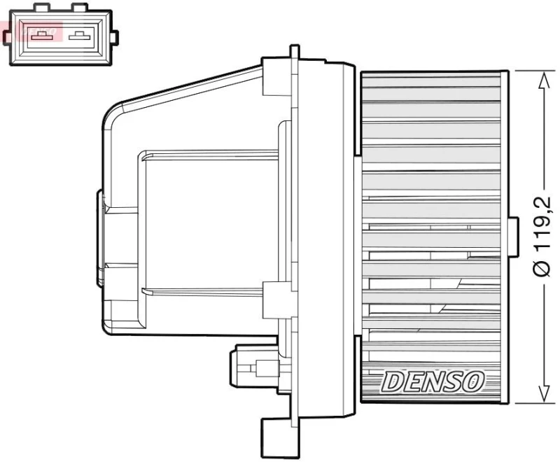 Image of DENSO Blower motor DENSO DEA33003