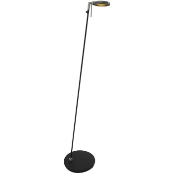 image of Sienna Lighting - Sienna Turound Reading Lamp Black Matt, Steel, Transparent Grey