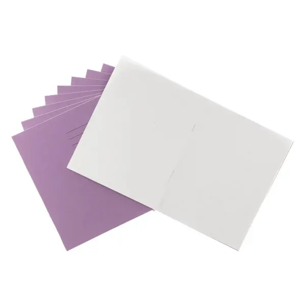 Image of Classmates A4 Exercise Book 32 page, Top Half Plain / Bottom 13mm Ruled, Purple - Pack of 100