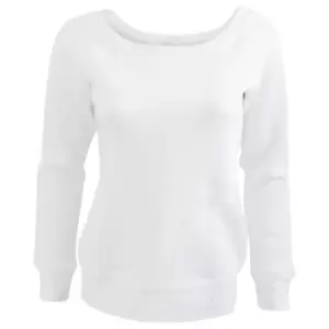 Image of Bella Ladies/Womens Triblend Slouchy Wideneck Sweatshirt (XL) (Solid White Triblend)