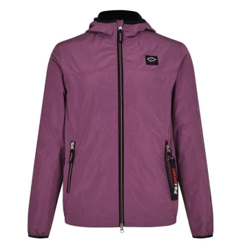 image of Paul And Shark Sport Badge Rain Jacket - Magenta 091