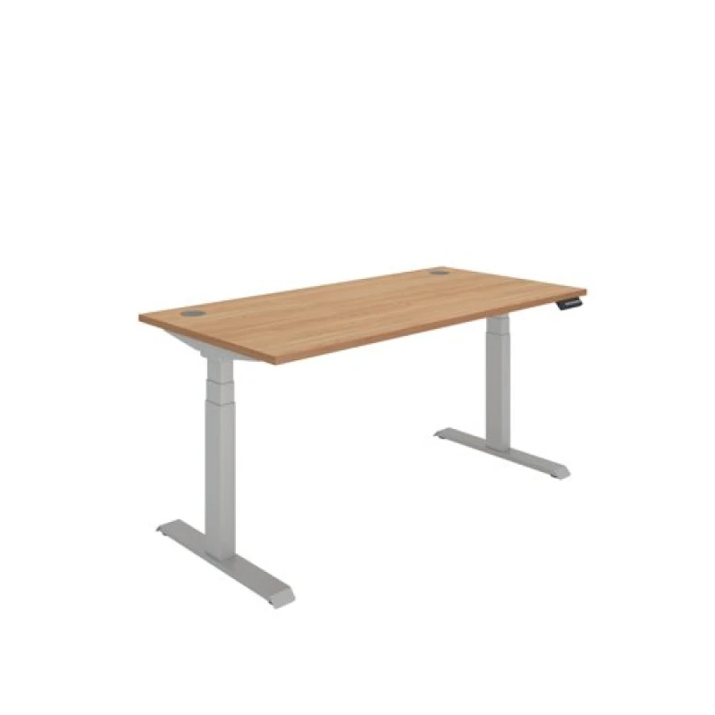 Image of Polaris Dual Motor Sit/Stand Desk 1600x800 Beech/Silver KF800123