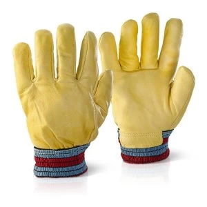 Image of Click2000 Freezer Gloves One Piece Back Yellow Ref FGIMP Pack of 10 Up