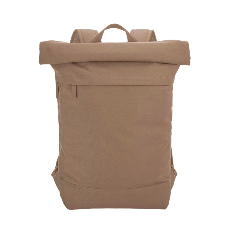 Image of Bagbase Mens Simplicity Roll Top 15L Backpack in Dark Brown Dark Brown Male