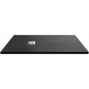 Image of Nuie Slimline Slate Rectangular Shower Tray 1400mm x 800mm - Black