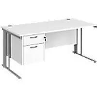 image of Dams International Desk MCM16P2SWH 1,600 x 800 x 725 mm