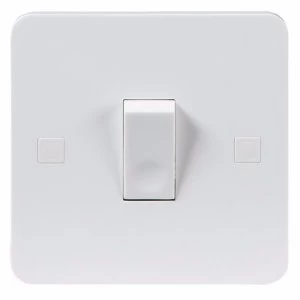 Image of KnightsBridge Pure 4mm 10A White 1G 2 Way 230V Electric Wall Plate Switch