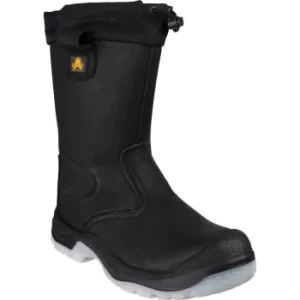 image of Amblers Mens Safety FS209 Water Resistant Pull On Safety Rigger Boots Black Size 10