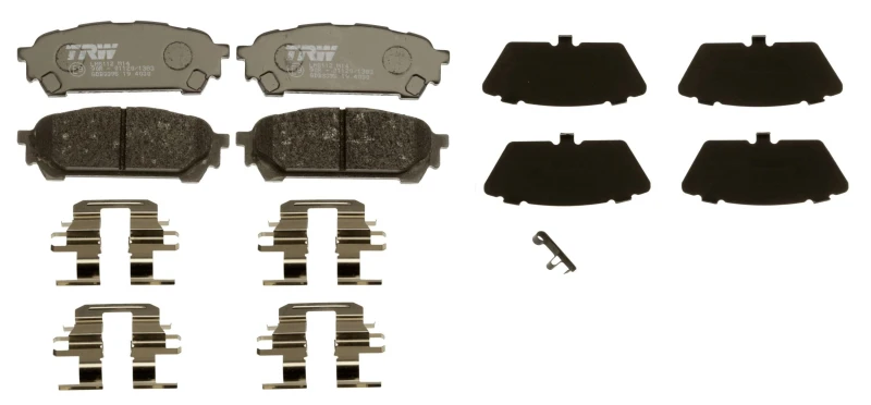 Image of TRW GDB3395 Brake pad set with acoustic wear warning, with accessories Brake Pad Set,disc brake (402)