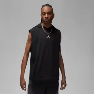 Image of Air Jordan Dri-FIT Sport Mens Crossover Fleece Sleeveless Pullover - Black