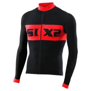 Image of SIXS Bike 4 Luxury Long Sleeve Jersey Black/Red Medium