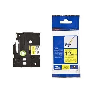 Image of Original Brother TZEFX631 12mm Flexible Tape - Black on Yellow