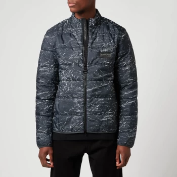 Image of Barbour International Mens Printed Highside Quilt Jacket - Black Carbon - L