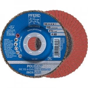 image of PFERD 67756115 POLIFAN-serrated washer PFC115A-COOL 60 SG INOX + ALUMINUM Diameter 115mm 10 pc(s)