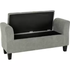 Amelia Storage Ottoman Dark Grey Fabric - main image