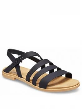 image of Crocs Tulum Sandal Flip Flop - Black/Tan, Black/Tan, Size 4, Women