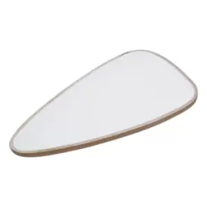 image of 43cm Mango Wood Triangular Serving Dish with White Enamel