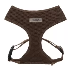 Image of Bunty Soft Mesh Adjustable Dog Harness with Rope Lead - Brown - Large