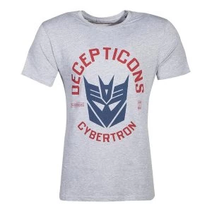 image of Hasbro - Transformers Decepticons Cybertron Mens Large T-Shirt - Grey