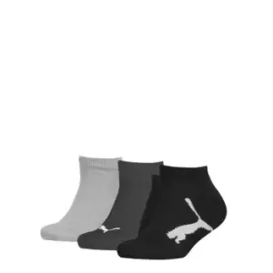 image of Puma 3 Pack BWT Sneaker Socks Childrens - Grey