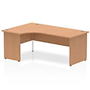 Image of Impulse Panel End 1800 Left Hand Crescent Desk Oak