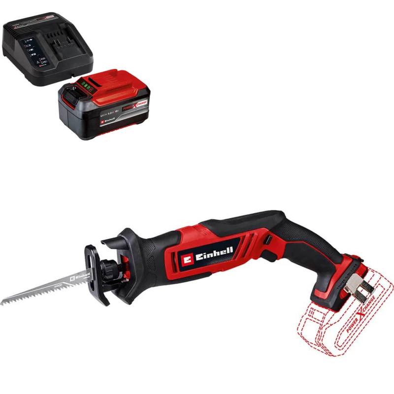 Image of Einhell TE-AP 18/13 Li 18v Cordless One Handed Reciprocating Saw TE-AP 18/13 Li Batteries: 1 x 5.2ah Li-ion