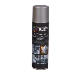 image of Premier Festive Decorative Silver Lacquer Spray - 150ml