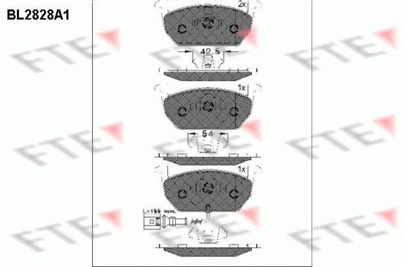 Image of Brake pad set FTE 9011008