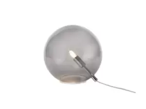 Image of Table Lamp, 1 x G9, Polished Chrome, Smoked Glass