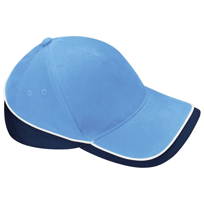Image of Beechfield Beechfield Teamwear Competition Cap Baseball Headwear Pack of 2 in Light Blue Light Blue One Size Unisex 5059269088729