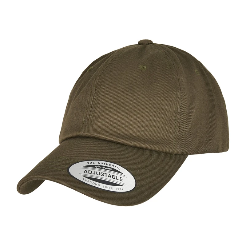 Image of Flexfit by Yupoong Mens Low Profile Cotton Cap in Dark Olive Dark Olive Male One Size