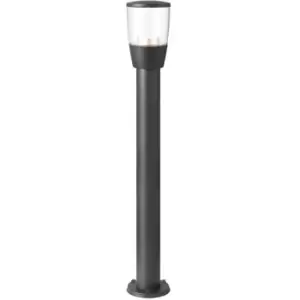 image of Endon - Canillo - Outdoor Bollard Light Clear Polycarbonate, Textured Dark Matt Anthracite Paint IP44, GU10